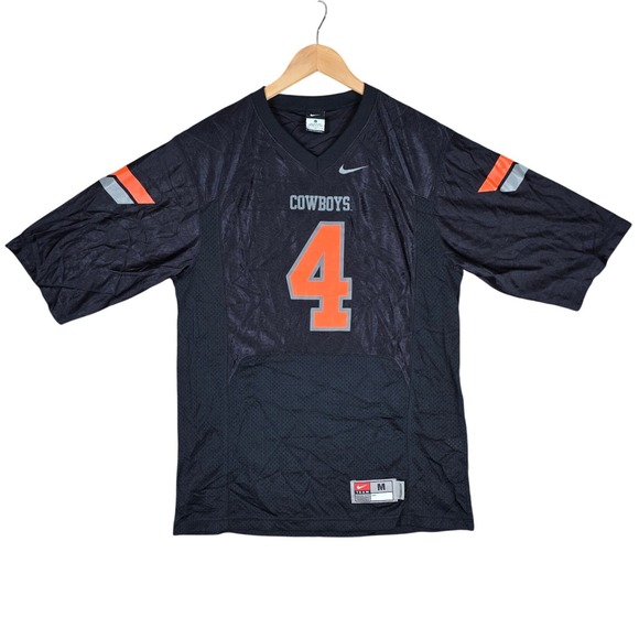 Nike Other - Nike Oklahoma State Cowboys‎ #4 Football Jersey Mens Medium Black Orange Mesh